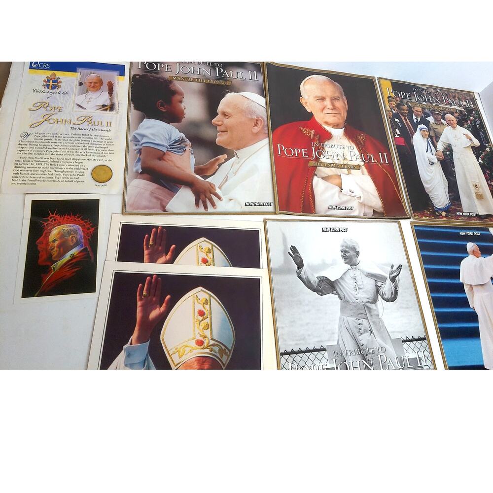 Vintage Pope John Paul II 1979 NY Post Boston Herald Coin Memorabilia Lot - Picture 3 of 9
